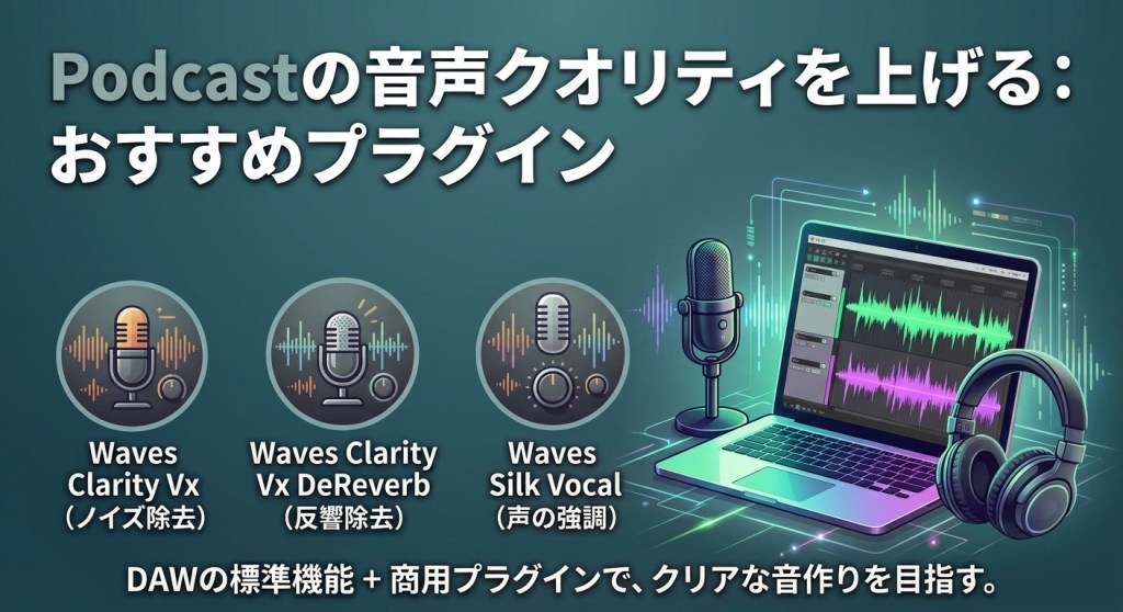 Podcastの音声クオリティを上げる：おすすめプラグイン